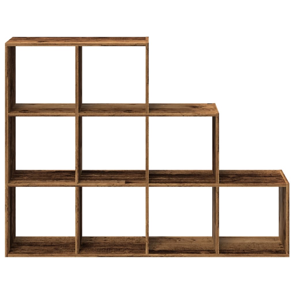 Room Divider Bookcase 3-Tier Old Wood 137,5x29x103,5 cm Engineered Wood