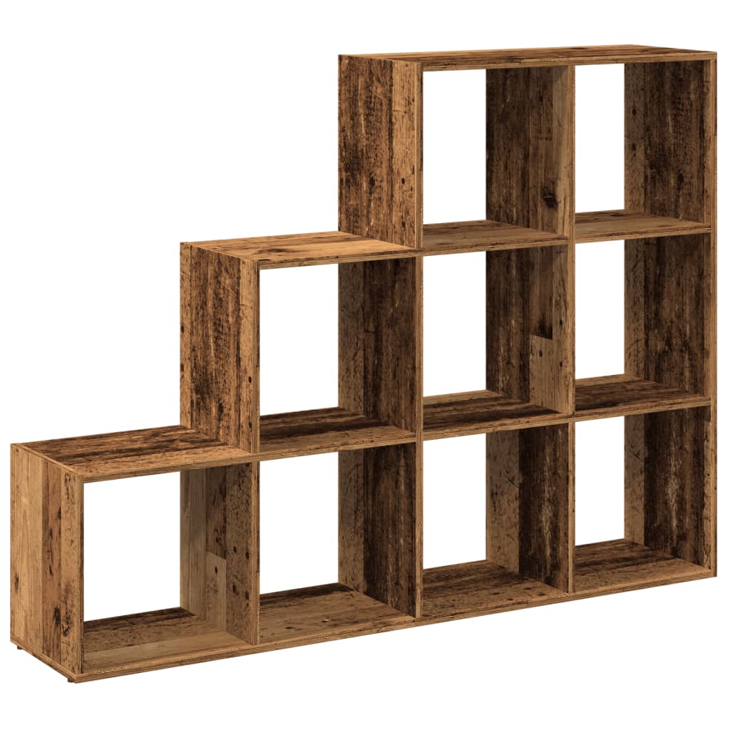 Room Divider Bookcase 3-Tier Old Wood 137,5x29x103,5 cm Engineered Wood