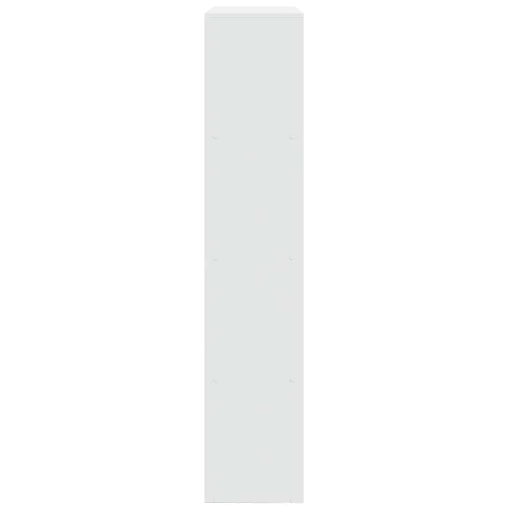 Room Divider Bookcase 4-Tier White 143.5x29x143.5 cm Engineered Wood