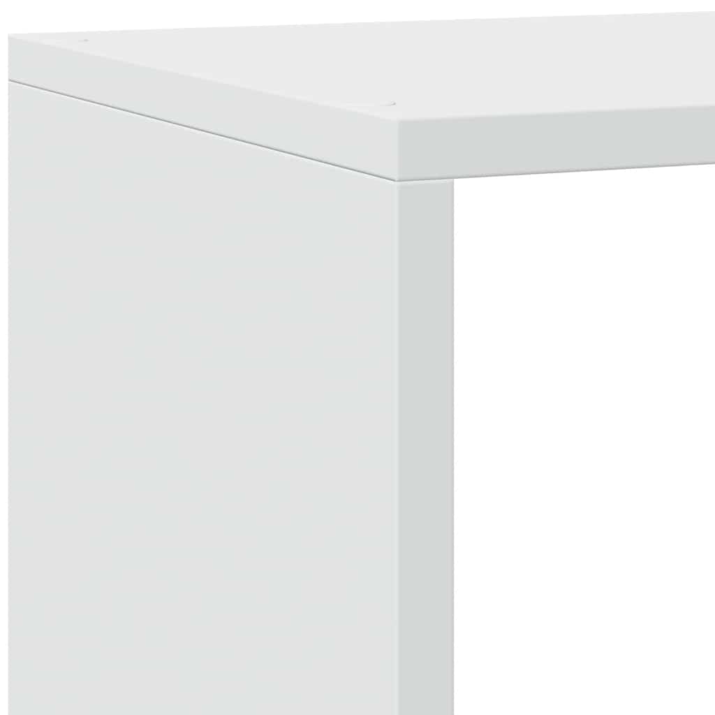 Room Divider Bookcase 4-Tier White 143.5x29x143.5 cm Engineered Wood