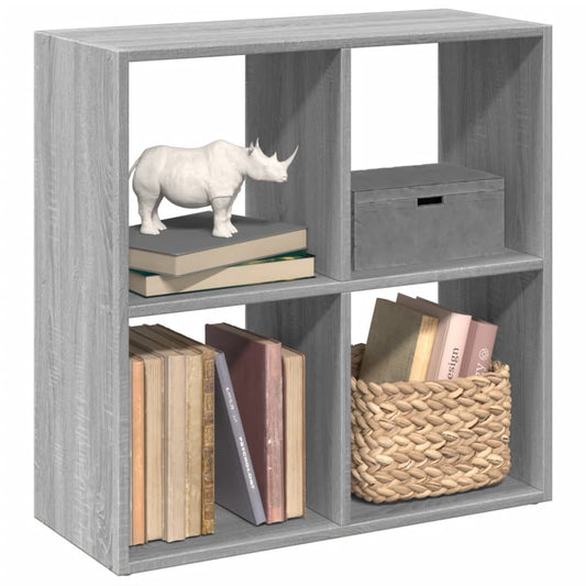 Room Divider Bookcase Grey Sonoma 69,5x29x69,5 cm Engineered Wood