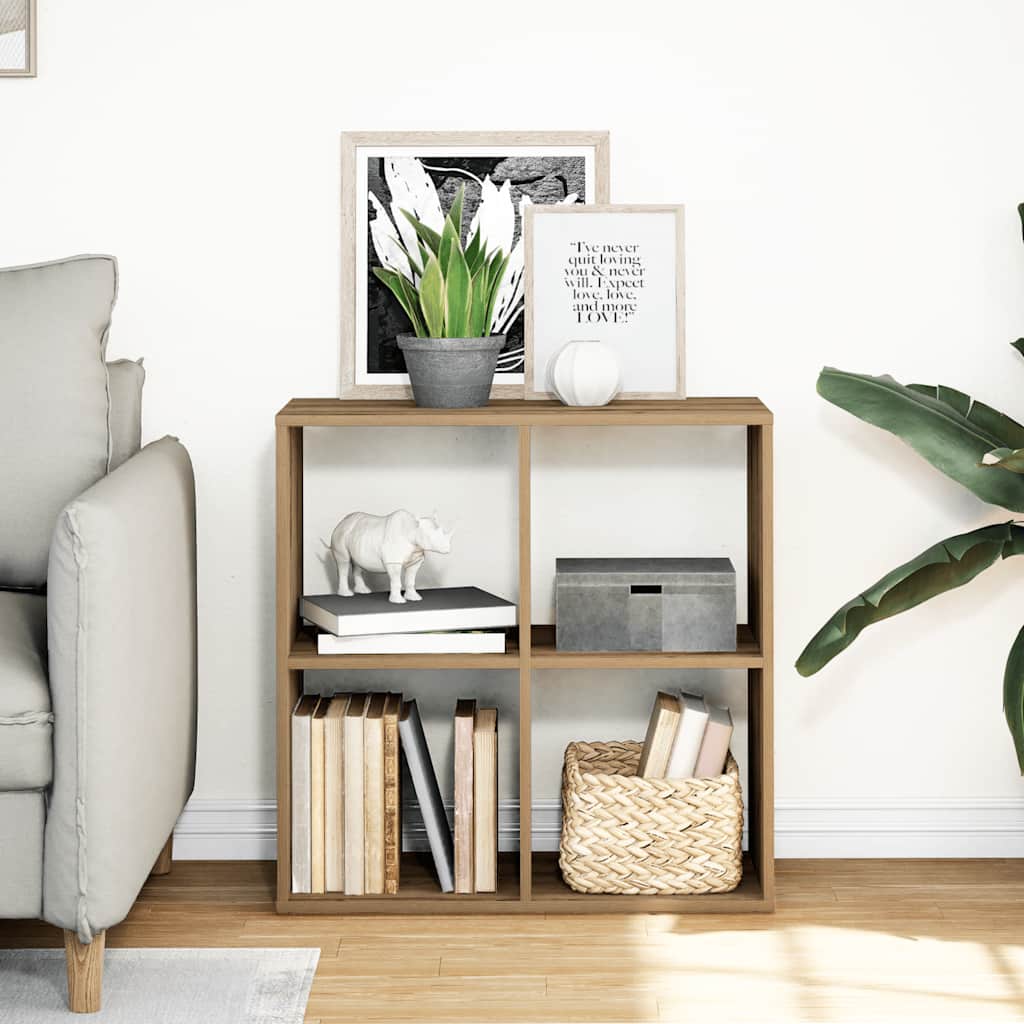 Room Divider Bookcase Artisan Oak 69,5x29x69,5 cm Engineered Wood