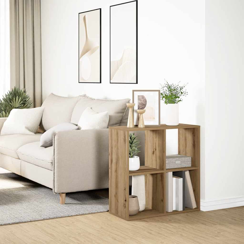 Room Divider Bookcase Artisan Oak 69,5x29x69,5 cm Engineered Wood