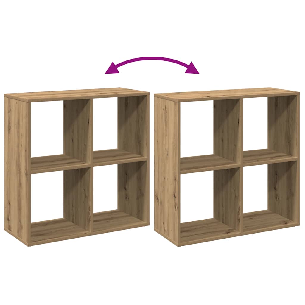Room Divider Bookcase Artisan Oak 69,5x29x69,5 cm Engineered Wood
