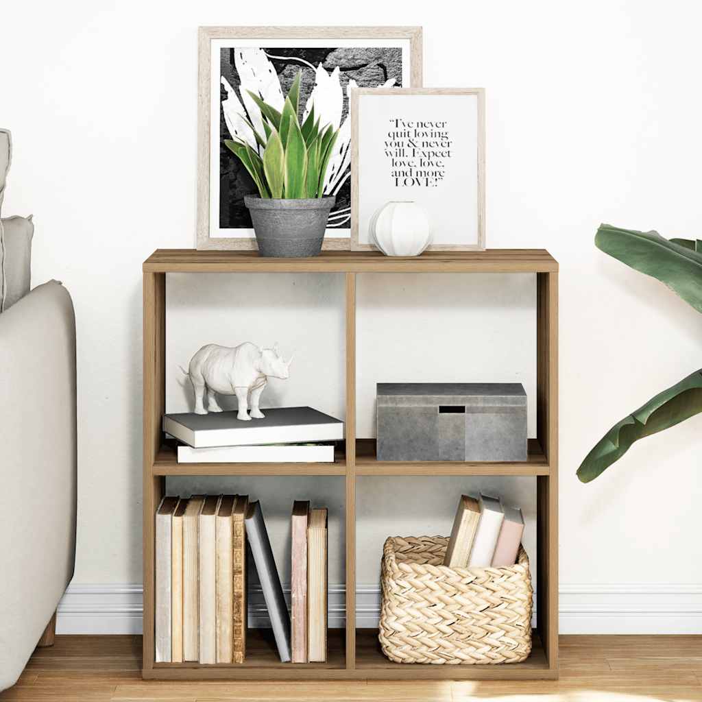 Room Divider Bookcase Artisan Oak 69,5x29x69,5 cm Engineered Wood