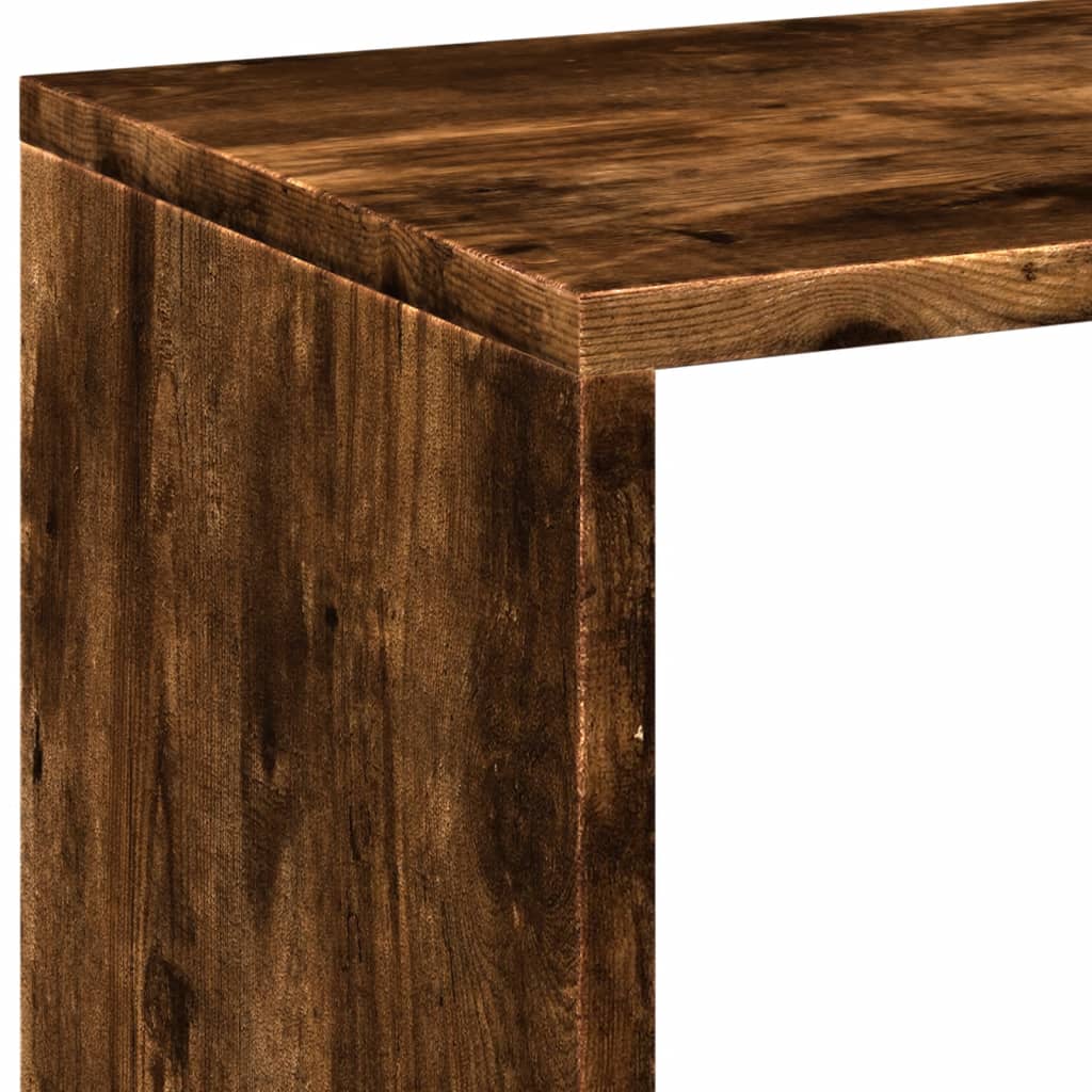 Room Divider Bookcase Smoked Oak 69,5x29x103,5 cm Engineered Wood