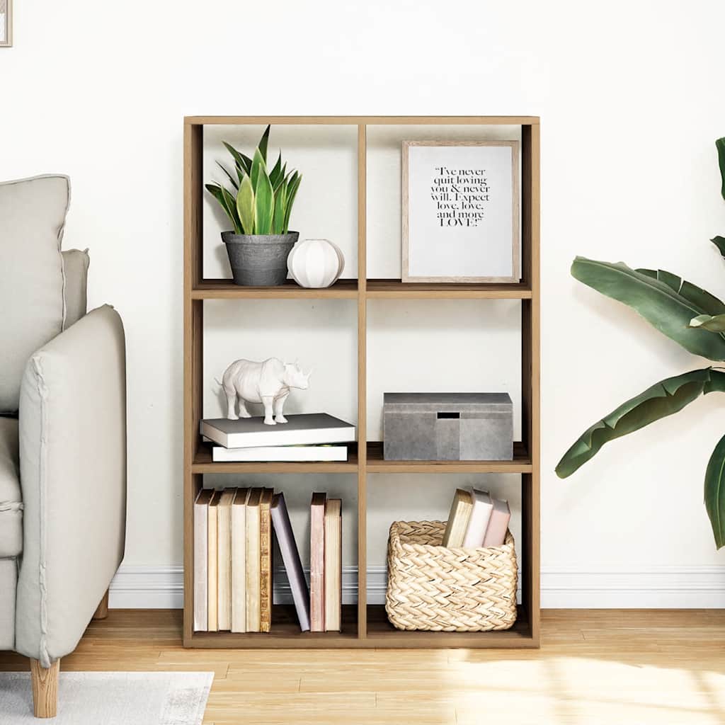 Room Divider Bookcase Artisan Oak 69,5x29x103,5 cm Engineered Wood