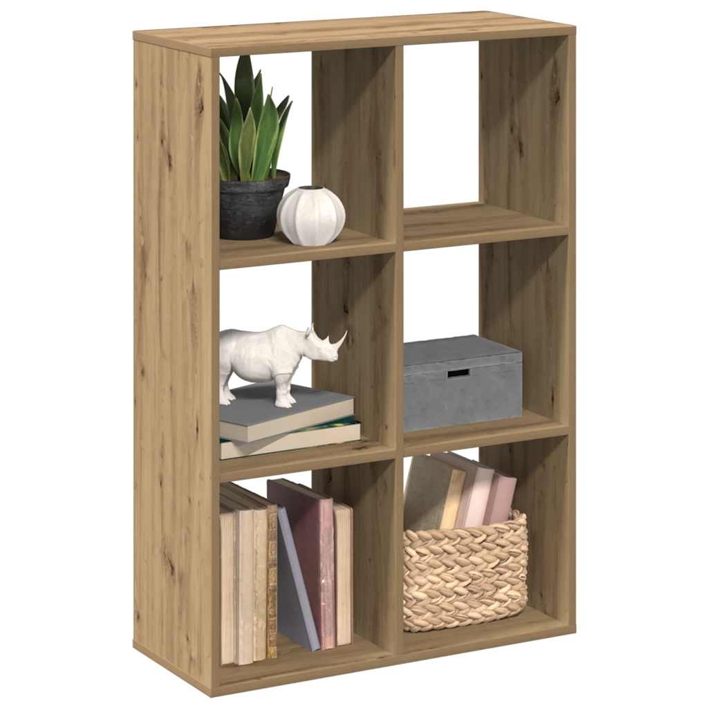 Room Divider Bookcase Artisan Oak 69,5x29x103,5 cm Engineered Wood
