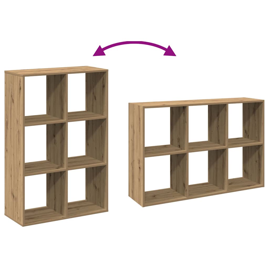 Room Divider Bookcase Artisan Oak 69,5x29x103,5 cm Engineered Wood