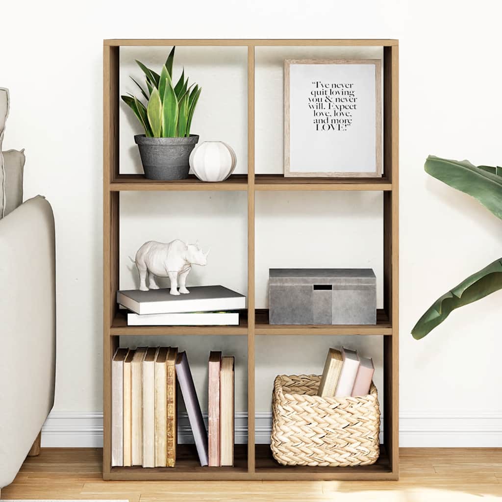 Room Divider Bookcase Artisan Oak 69,5x29x103,5 cm Engineered Wood