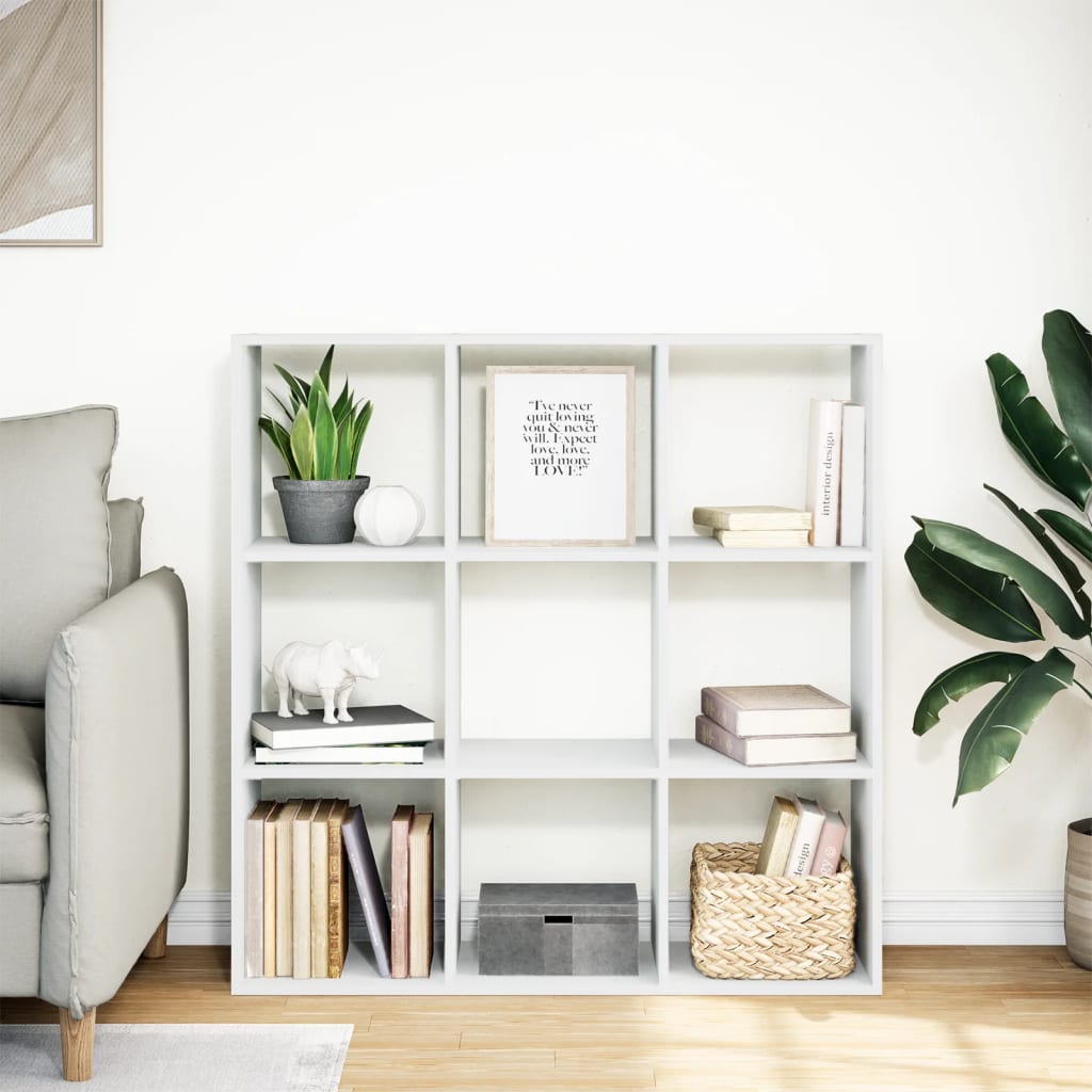 Room Divider Bookcase White 102x29x103,5 cm Engineered Wood