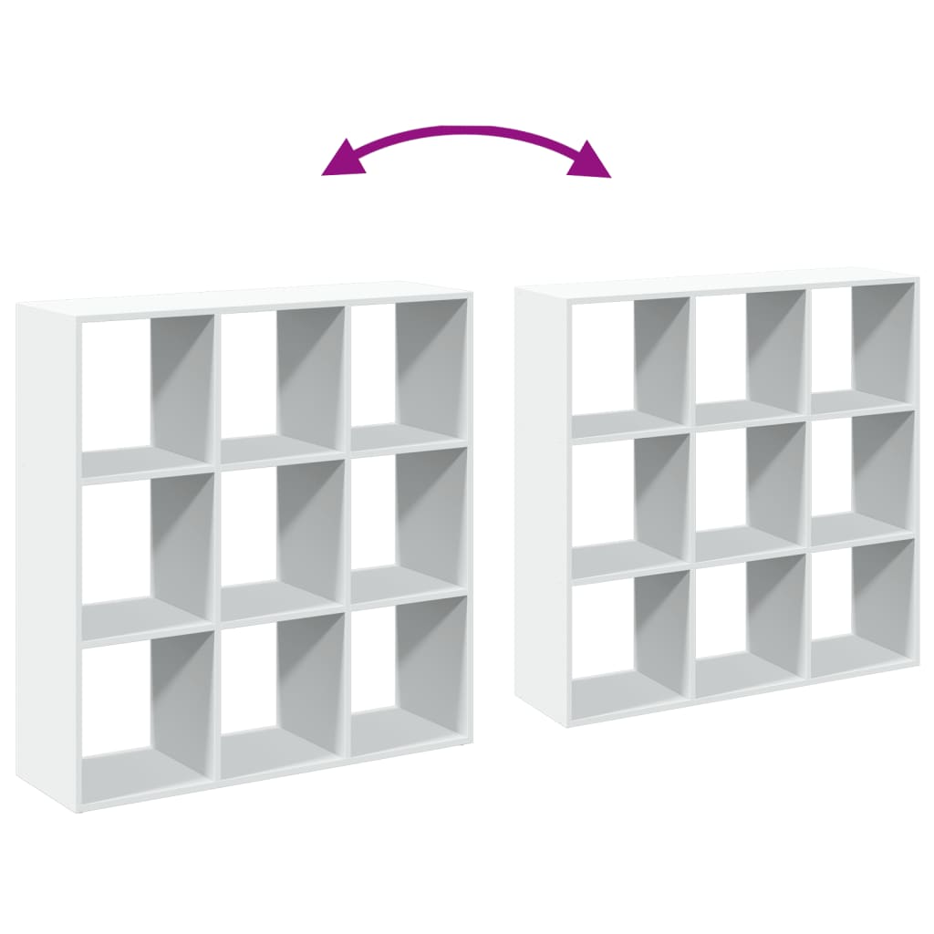 Room Divider Bookcase White 102x29x103,5 cm Engineered Wood