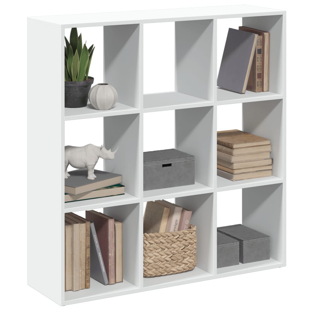 Room Divider Bookcase White 102x29x103,5 cm Engineered Wood
