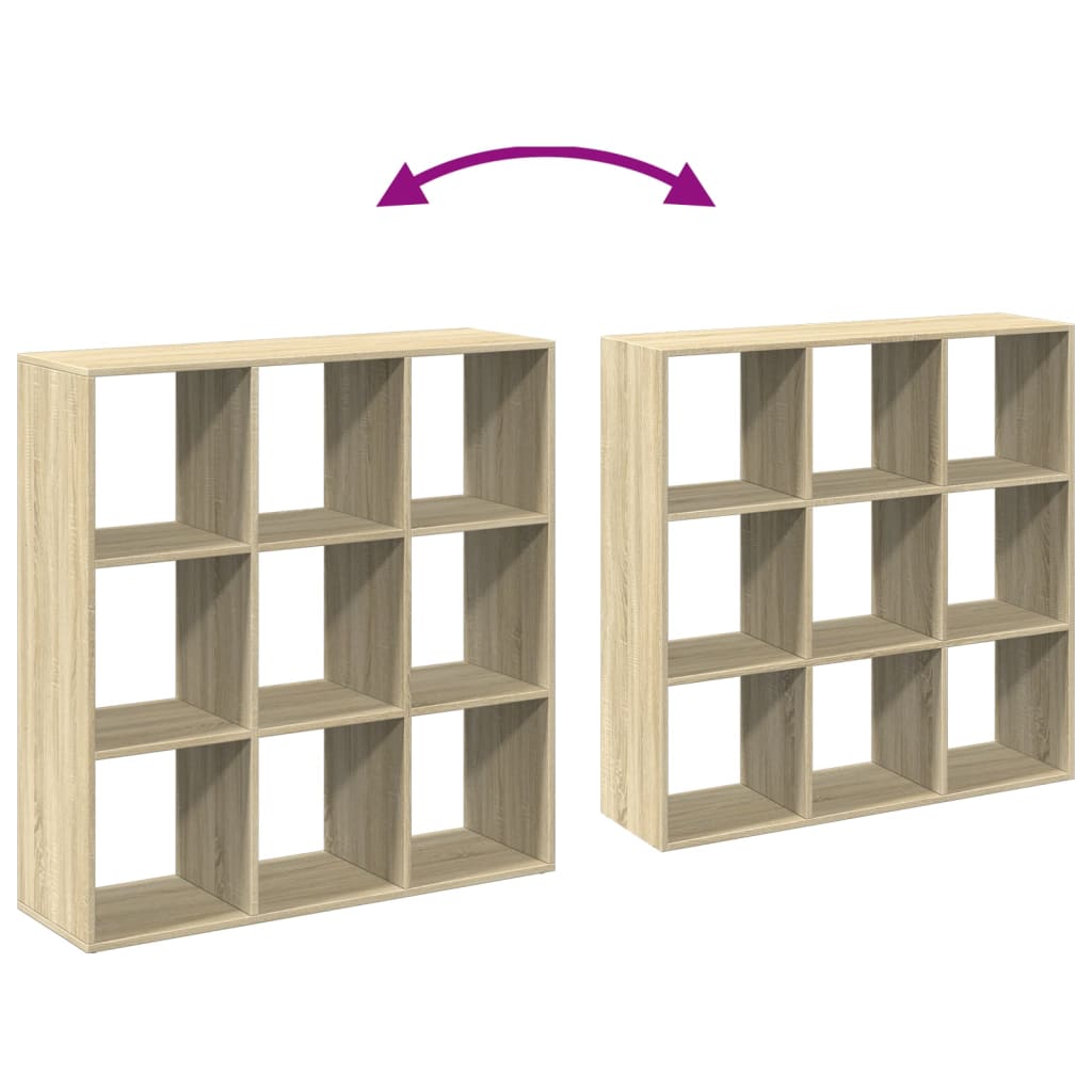 Room Divider Bookcase Sonoma Oak 102x29x103,5 cm Engineered Wood