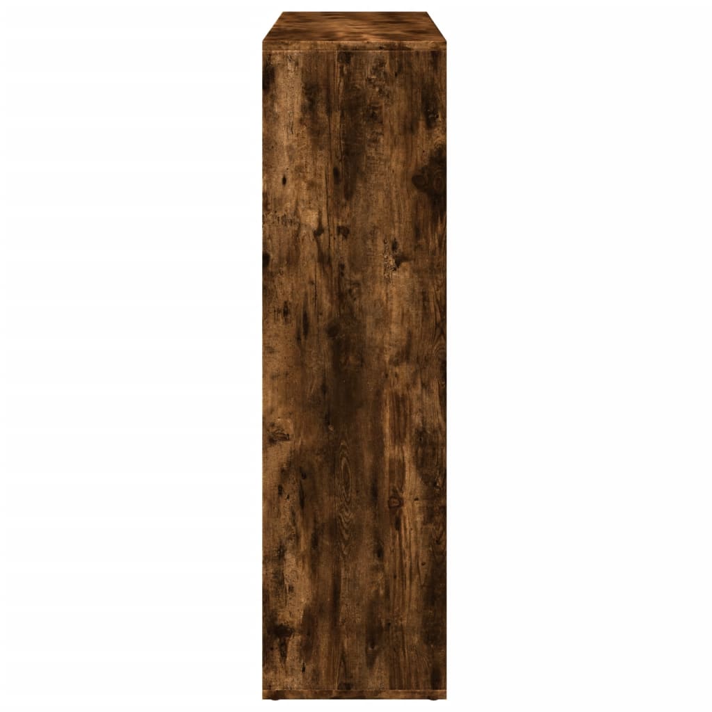 Room Divider Bookcase Smoked Oak 102x29x103,5 cm Engineered Wood