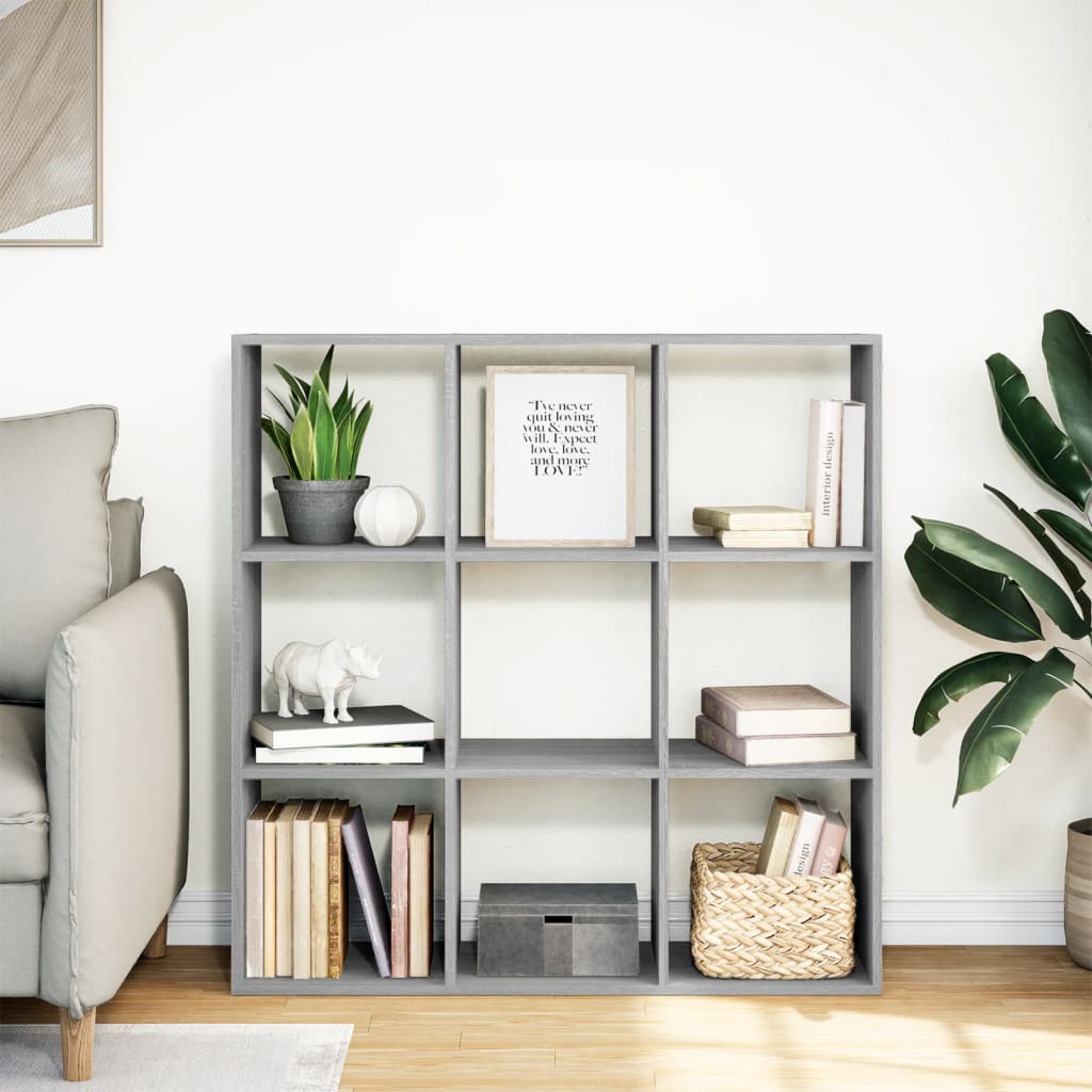 Room Divider Bookcase Grey Sonoma 102x29x103,5 cm Engineered Wood