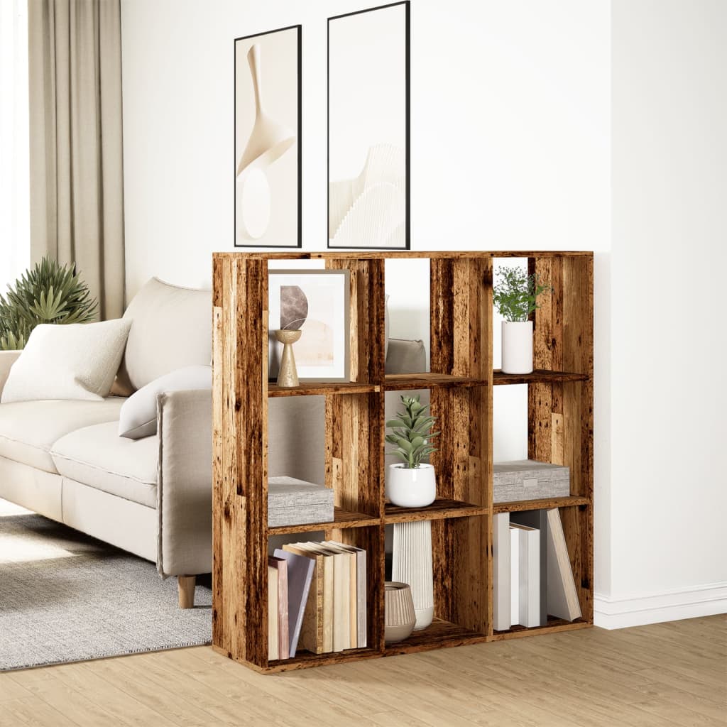 Room Divider Bookcase Old Wood 102x29x103,5 cm Engineered Wood