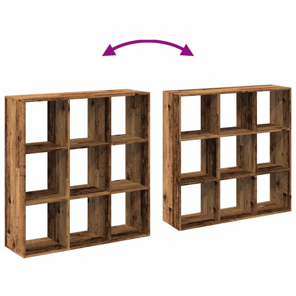 Room Divider Bookcase Old Wood 102x29x103,5 cm Engineered Wood
