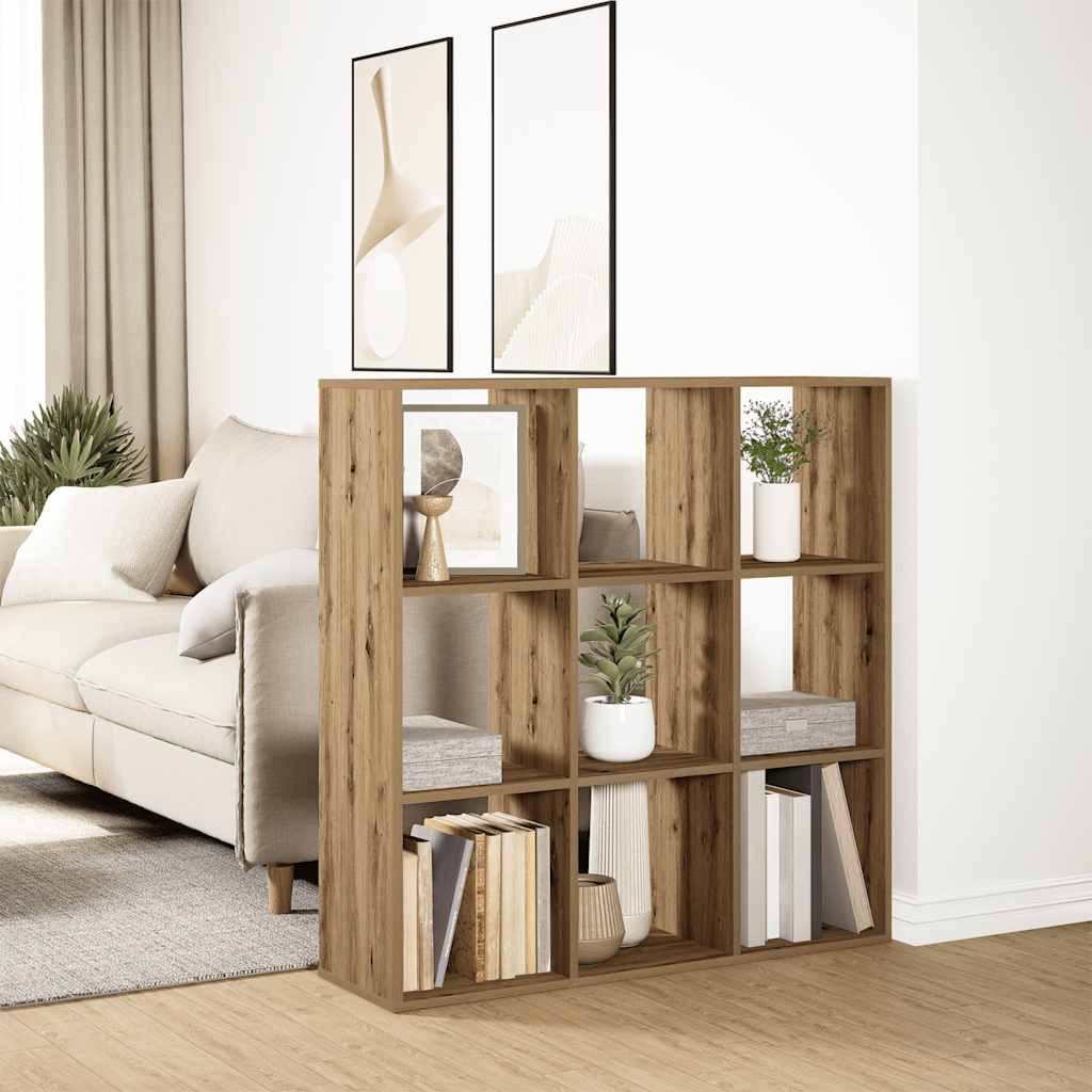 Room Divider Bookcase Artisan Oak 102x29x103,5 cm Engineered Wood