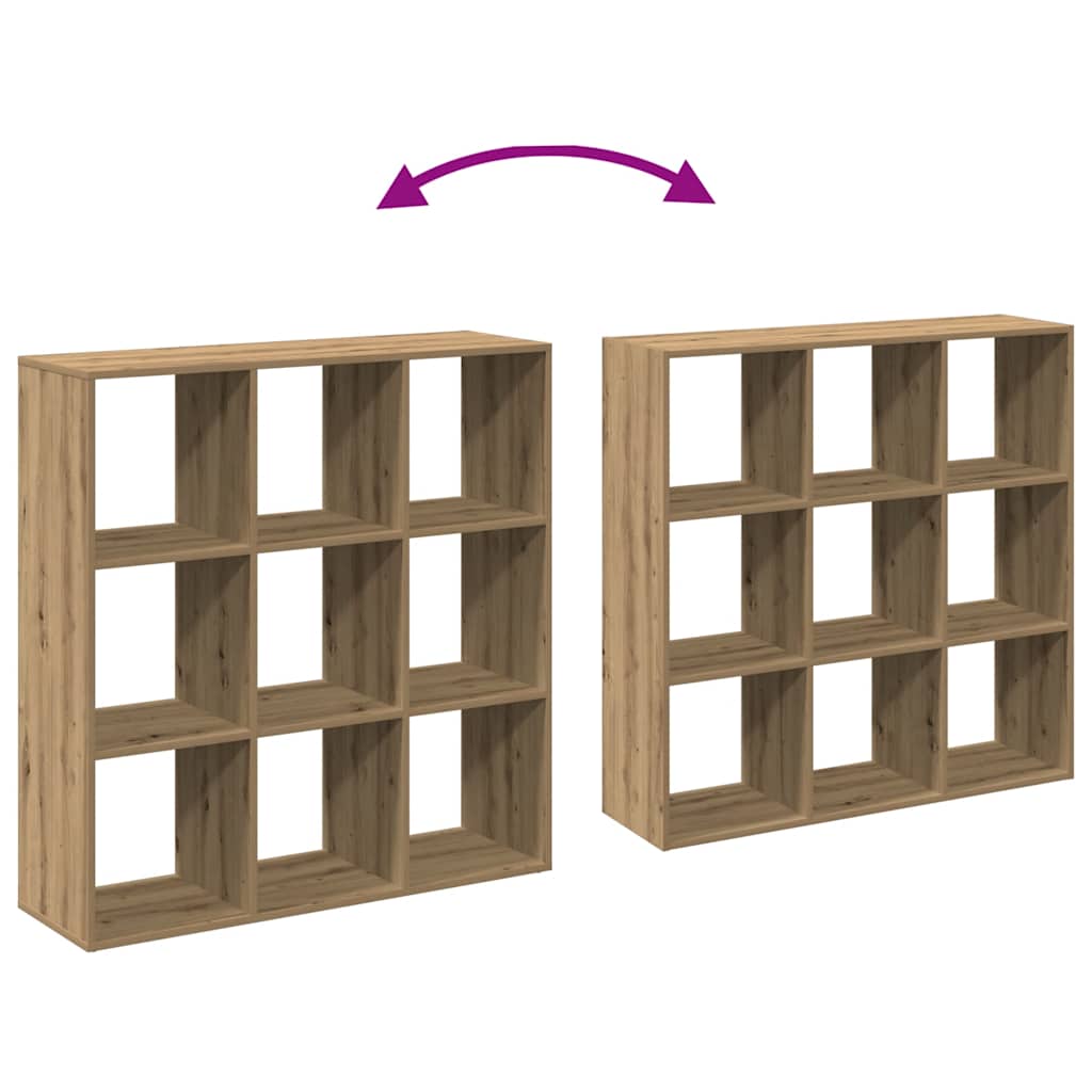 Room Divider Bookcase Artisan Oak 102x29x103,5 cm Engineered Wood