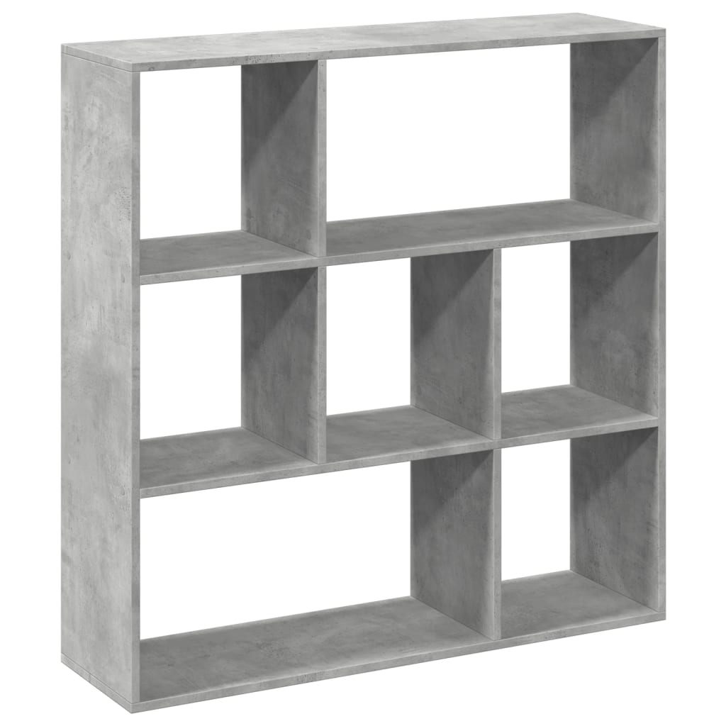 Room Divider Bookcase Concrete Grey 102x29x103,5 cm Engineered Wood