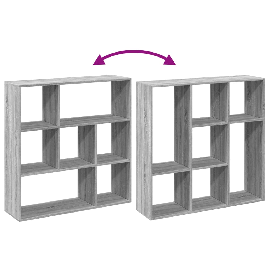 Room Divider Bookcase Grey Sonoma 102x29x103,5 cm Engineered Wood