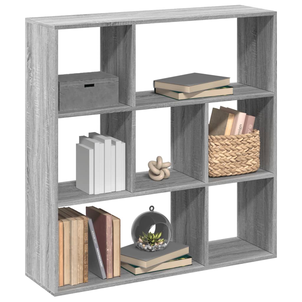 Room Divider Bookcase Grey Sonoma 102x29x103,5 cm Engineered Wood