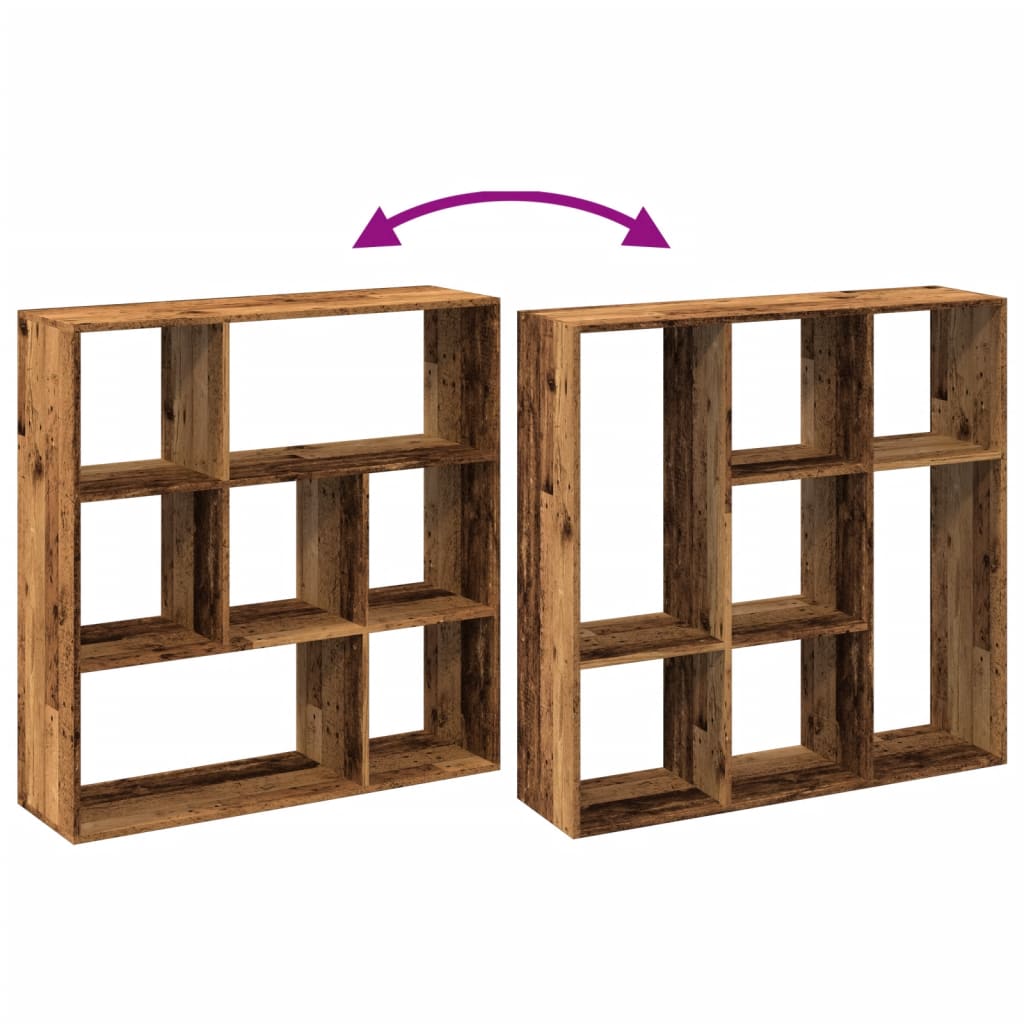 Room Divider Bookcase Old Wood 102x29x103,5 cm Engineered Wood