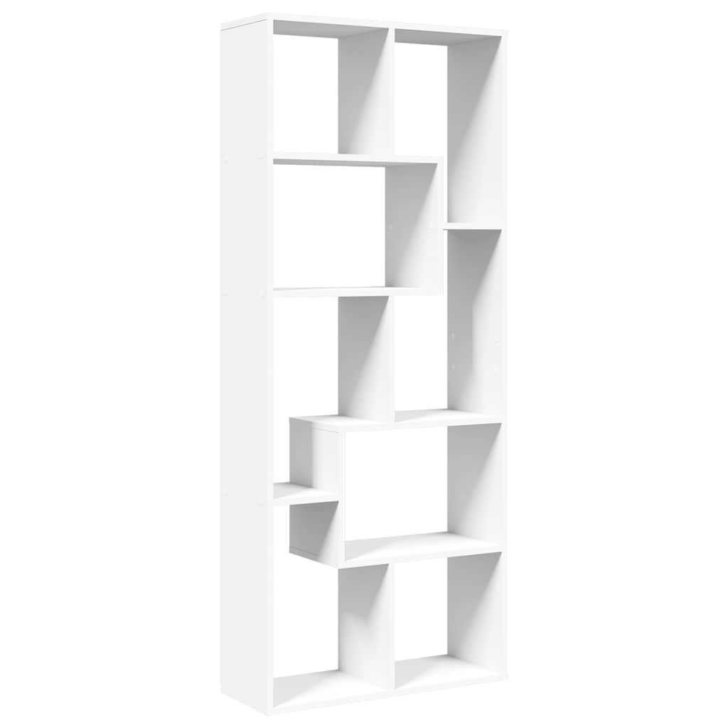 Room Divider Bookcase White 67x25x161,5 cm Engineered Wood