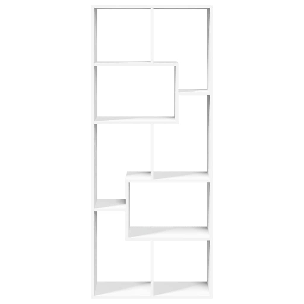 Room Divider Bookcase White 67x25x161,5 cm Engineered Wood