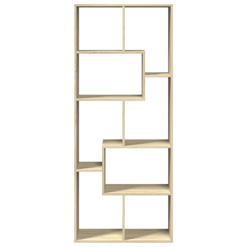 Room Divider Bookcase Sonoma Oak 67x25x161,5 cm Engineered Wood