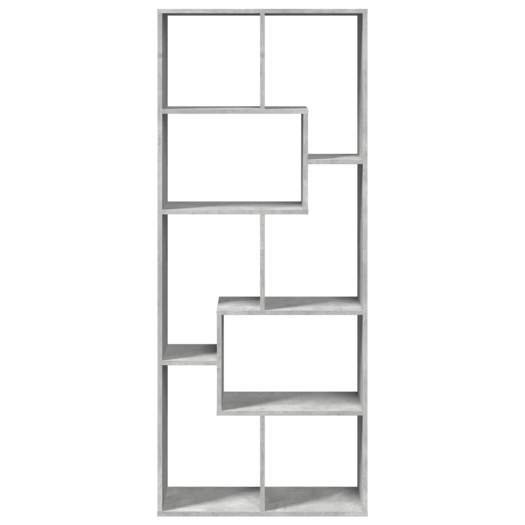 Room Divider Bookcase Concrete Grey 67x25x161.5 cm