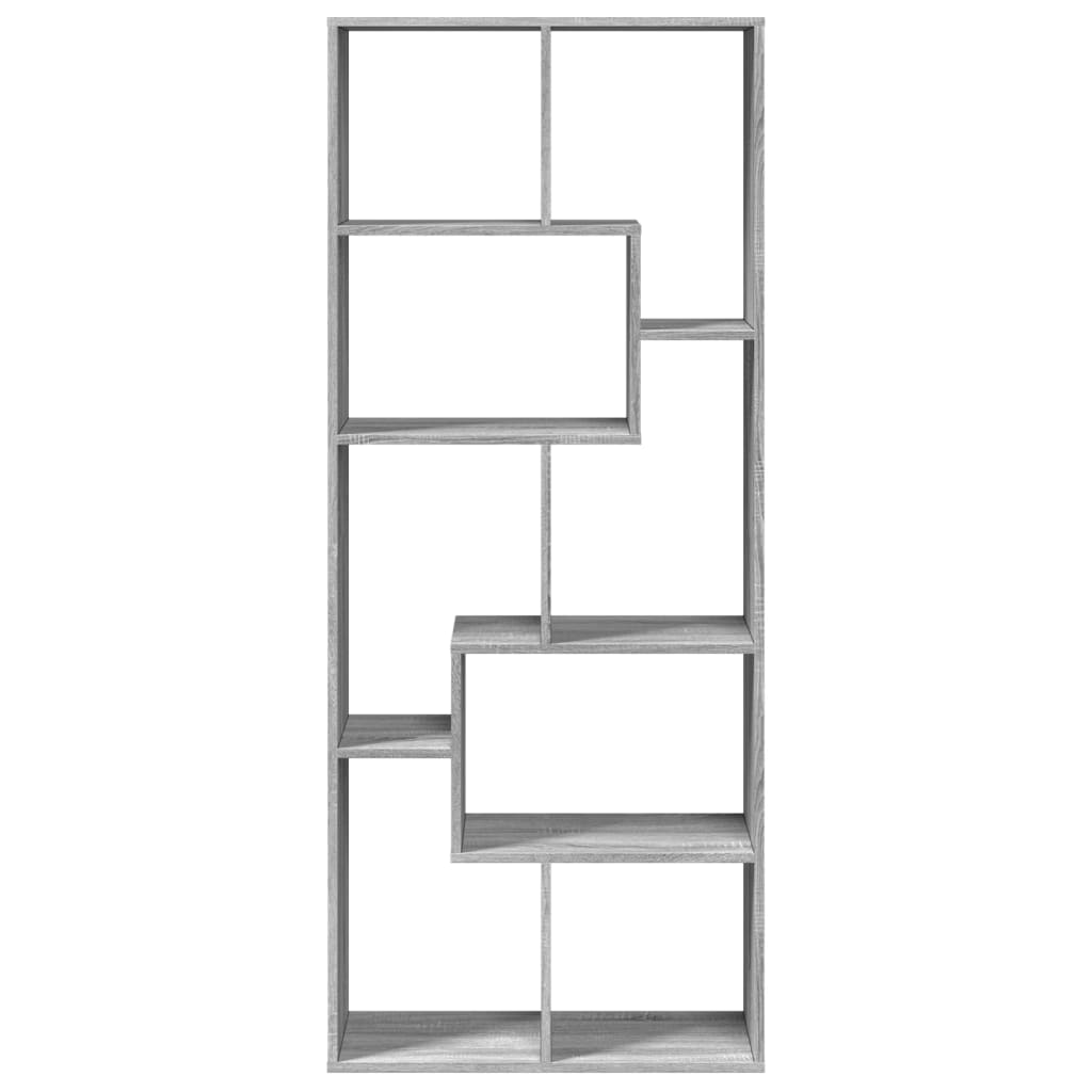 Room Divider Bookcase Grey Sonoma 67x25x161.5cm Engineered Wood