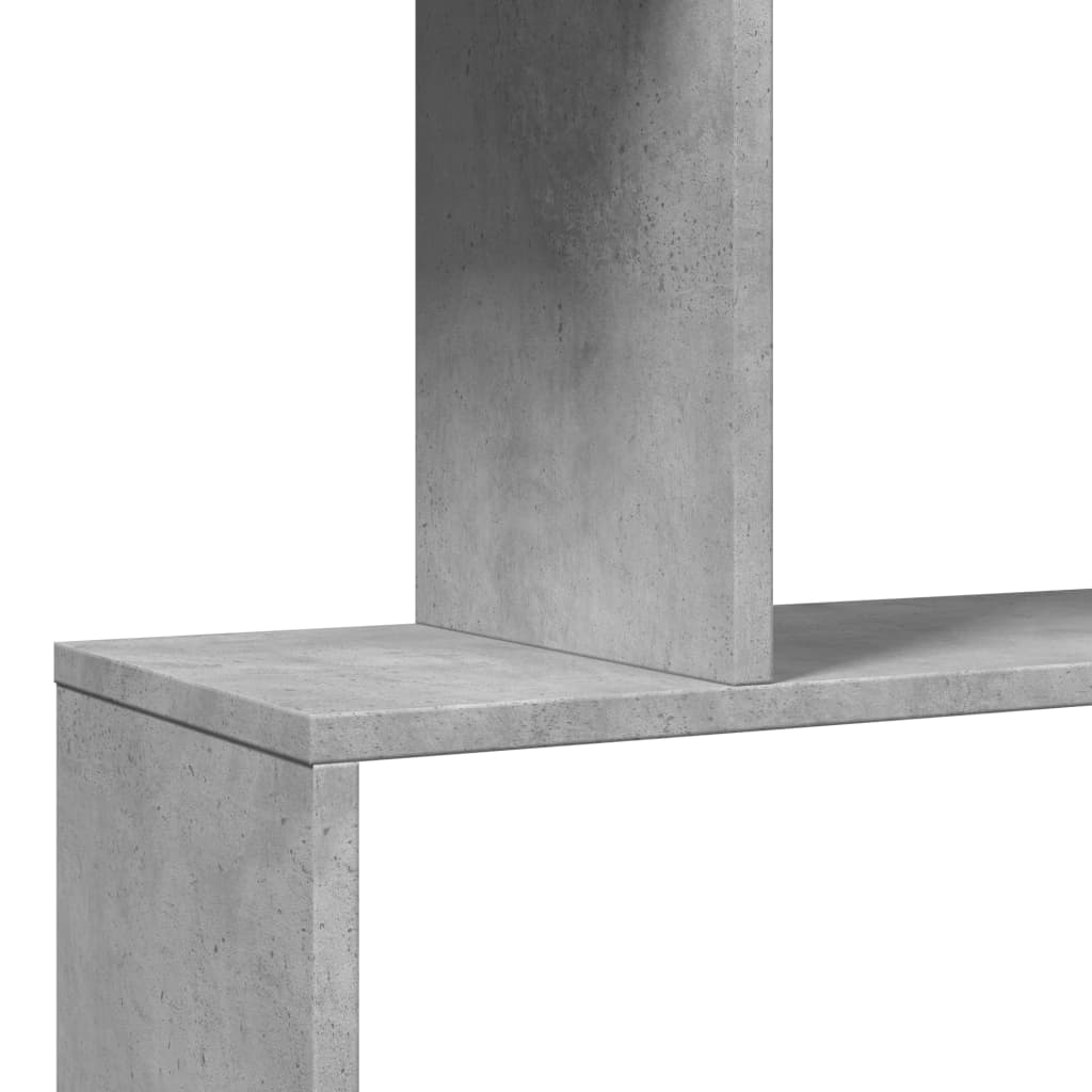 Room Divider Bookcase 3-Tier Concrete Grey 70x24x97 cm