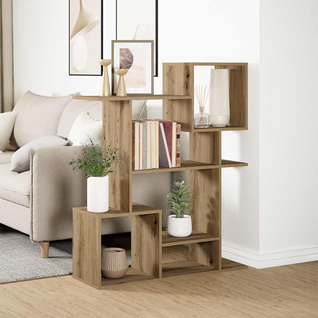 Room Divider Bookcase Artisan Oak 92x29x112 cm Engineered Wood