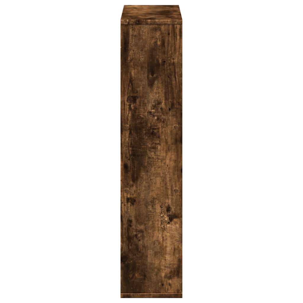 Bookcase Smoked Oak 63x20x90 cm Engineered Wood