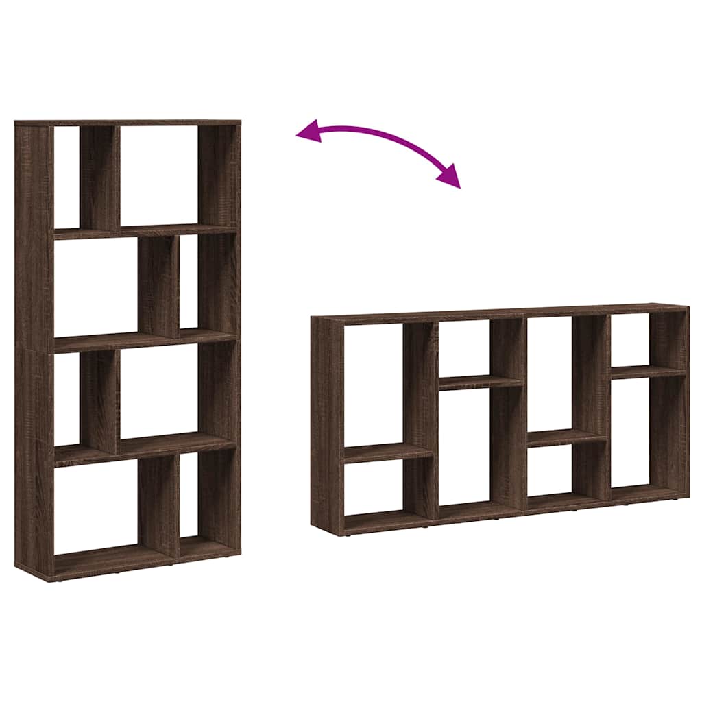Bookcase Brown Oak 60x20x120,5 cm Engineered Wood