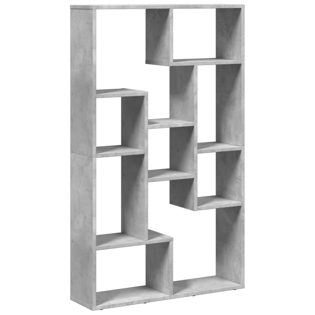 vidaXL Bookcase Concrete Grey 72x20x120 cm Engineered Wood