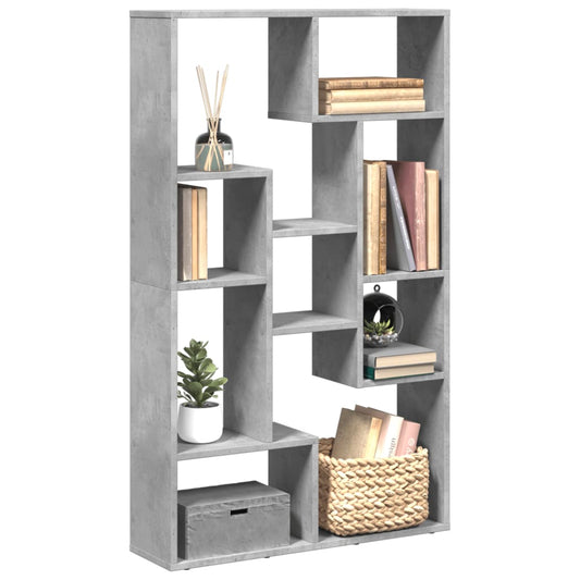 vidaXL Bookcase Concrete Grey 72x20x120 cm Engineered Wood