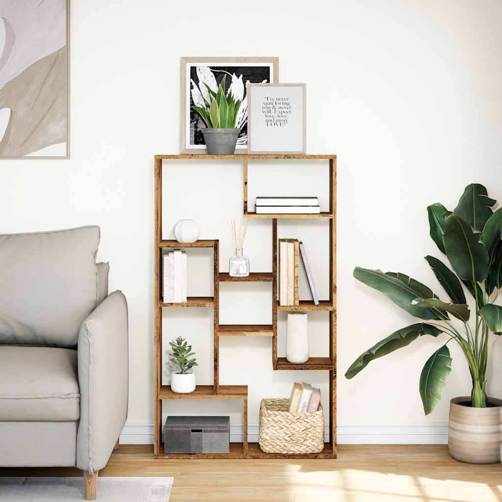 Bookcase Old Wood 72x20x120,5 cm Engineered Wood