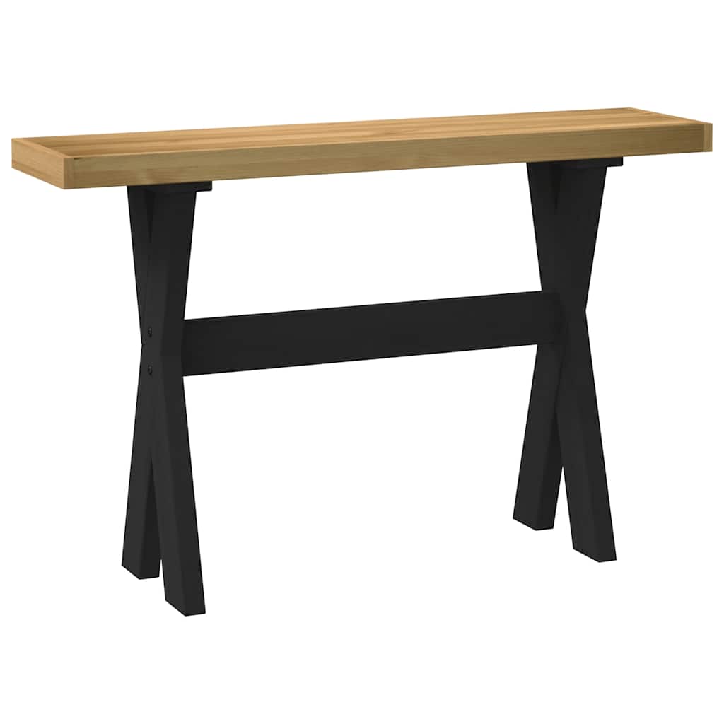 Console Table NOAIN X-Shaped Legs 120x30x75 cm Solid Wood Pine