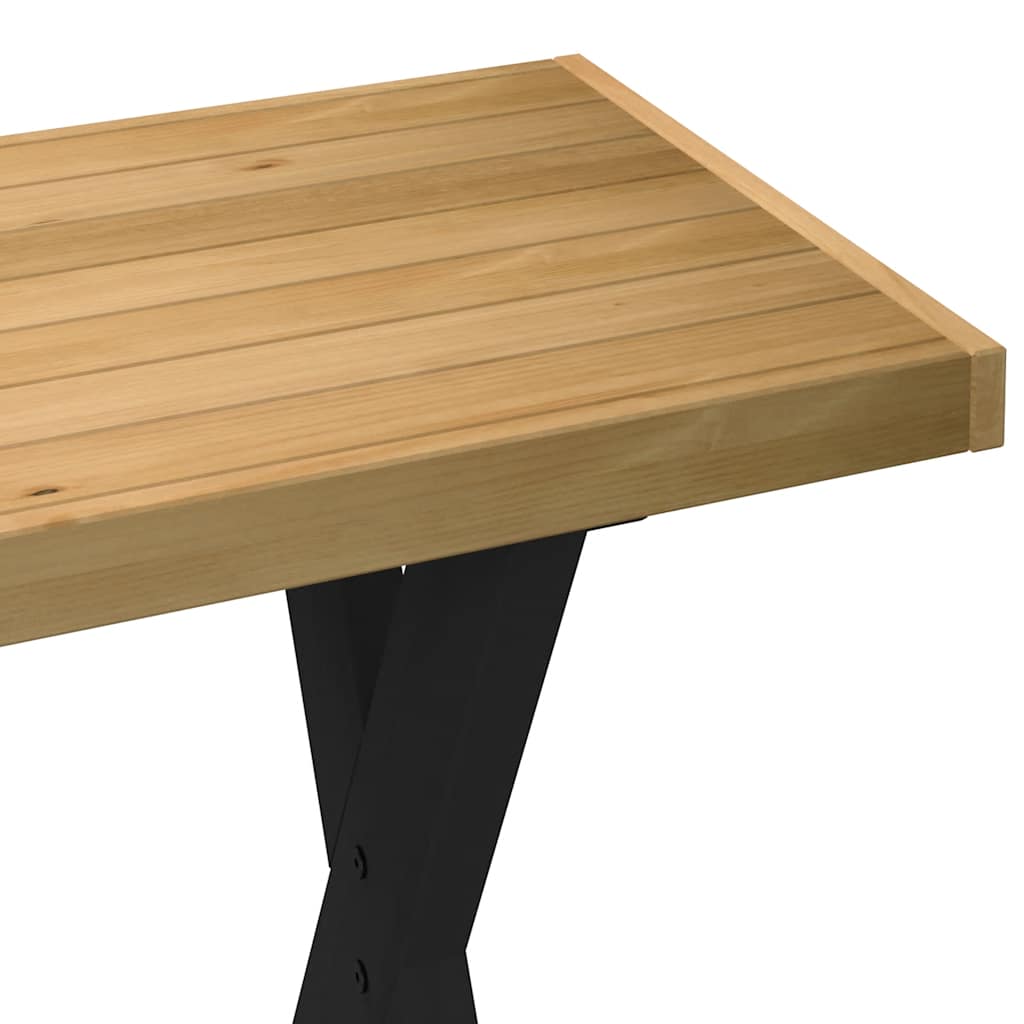 vidaXL Desk NOAIN X-Shaped Legs 120x50x75 cm Solid Wood Pine