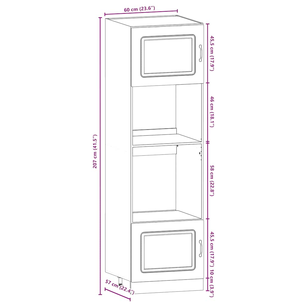 vidaXL 7 Piece Kitchen Cabinet Set Kalmar Black Engineered Wood