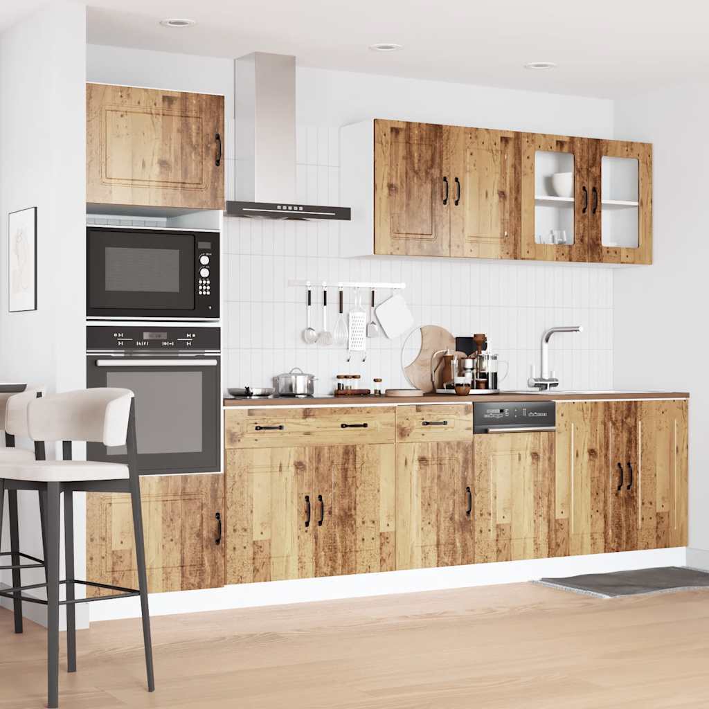 vidaXL 7 Piece Kitchen Cabinet Set Kalmar Old Wood Engineered Wood