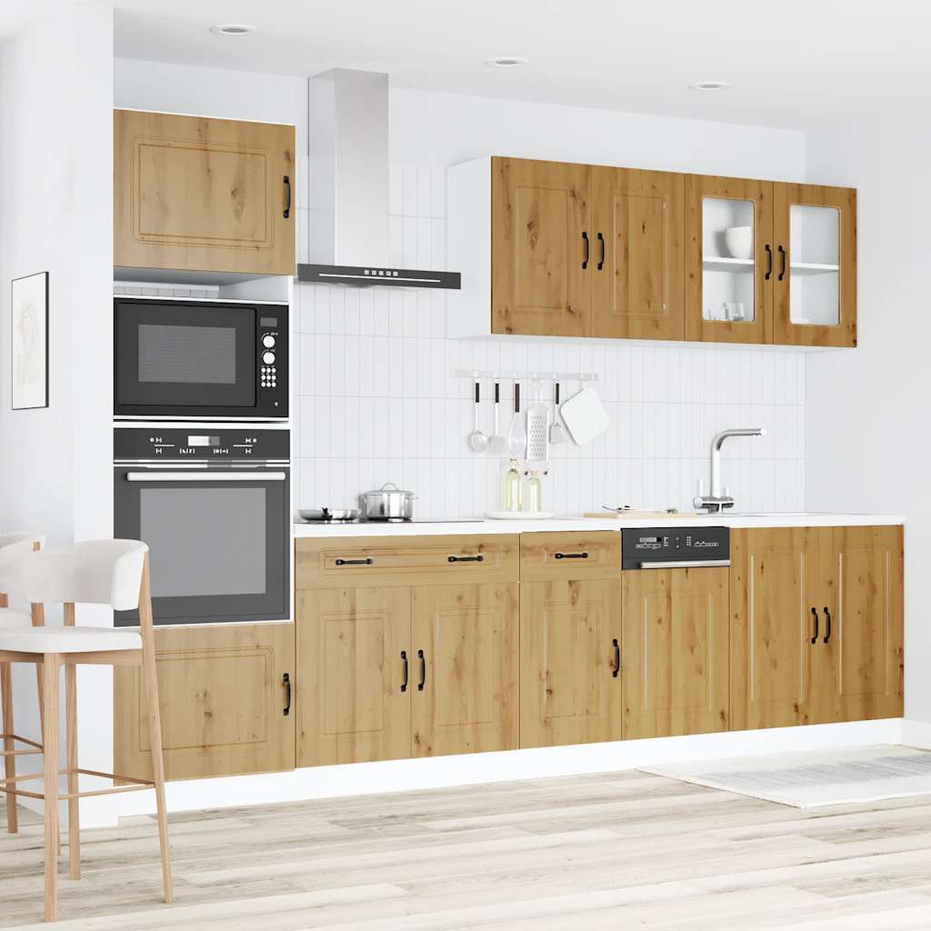 vidaXL 7 Piece Kitchen Cabinet Set Kalmar Artisan Oak Engineered Wood