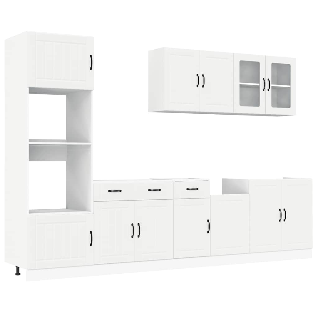 vidaXL 7 Piece Kitchen Cabinet Set Kalmar White Engineered Wood