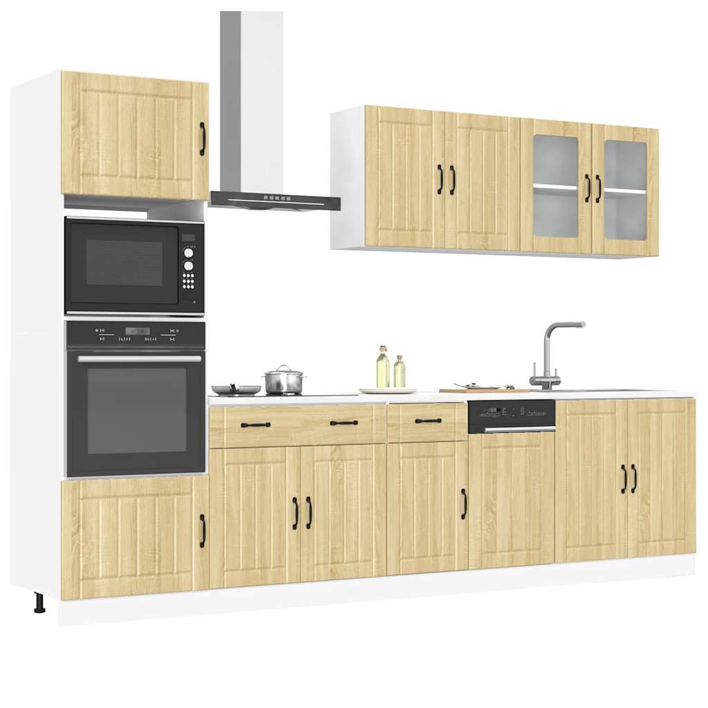 vidaXL 7 Piece Kitchen Cabinet Set Kalmar Sonoma Oak Engineered Wood