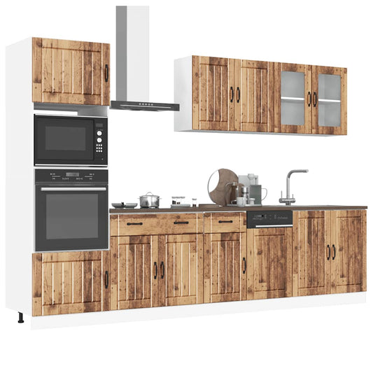 vidaXL 7 Piece Kitchen Cabinet Set Kalmar Old Wood Engineered Wood