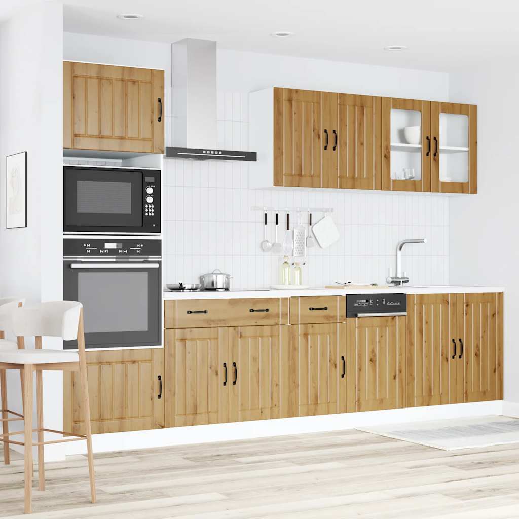 vidaXL 7 Piece Kitchen Cabinet Set Kalmar Artisan Oak Engineered Wood