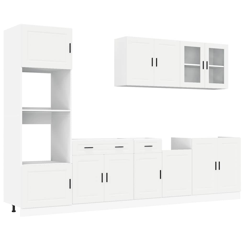 vidaXL 7 Piece Kitchen Cabinet Set Kalmar White Engineered Wood